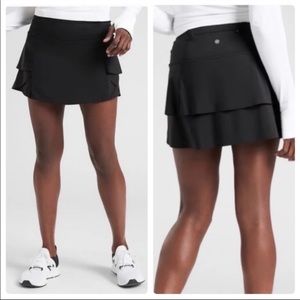 Athleta Momentum Tiered Black Skort